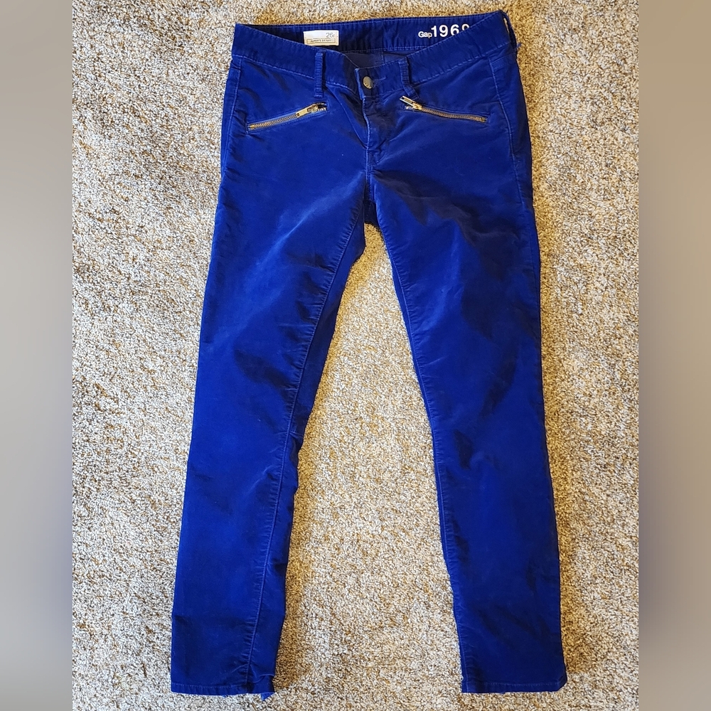 Gap Becca Blue Velveteen Pants